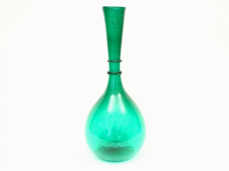 Grande Vaso Soffiato in Vetro Verde