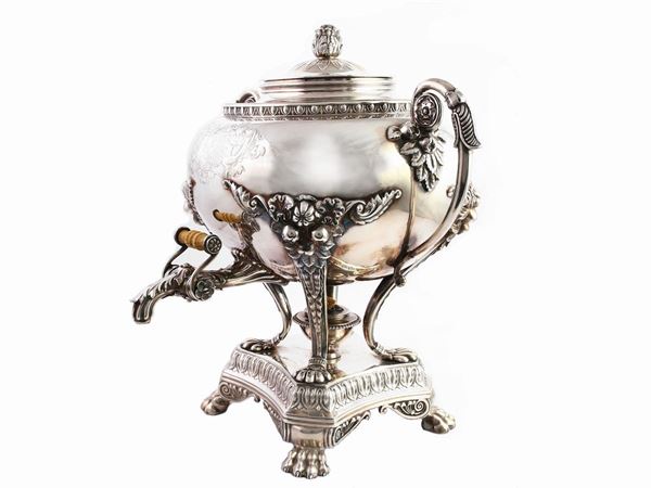 An important silver tea urn, Paul Storr