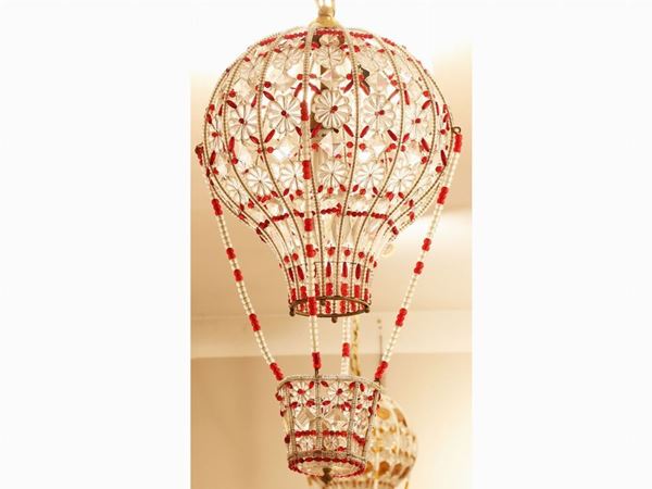 Ah hot air ballon shaped glass chandelier