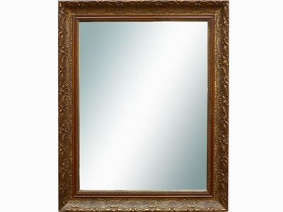 Specchiera con Cornice in Legno e Pastiglia Dorata