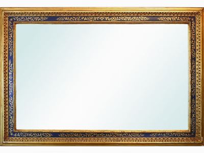 Specchiera con Cornice in Legno e Pastiglia Dorata