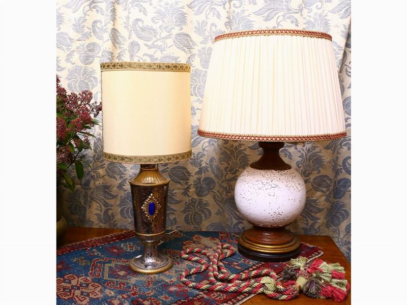 Due Lumi da Tavolo in Ceramica
