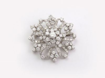 Spilla in Oro Bianco con Diamanti