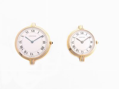 Coppia Orologi Cartier Uomo e Donna in Oro Giallo, Bianco e Rosa