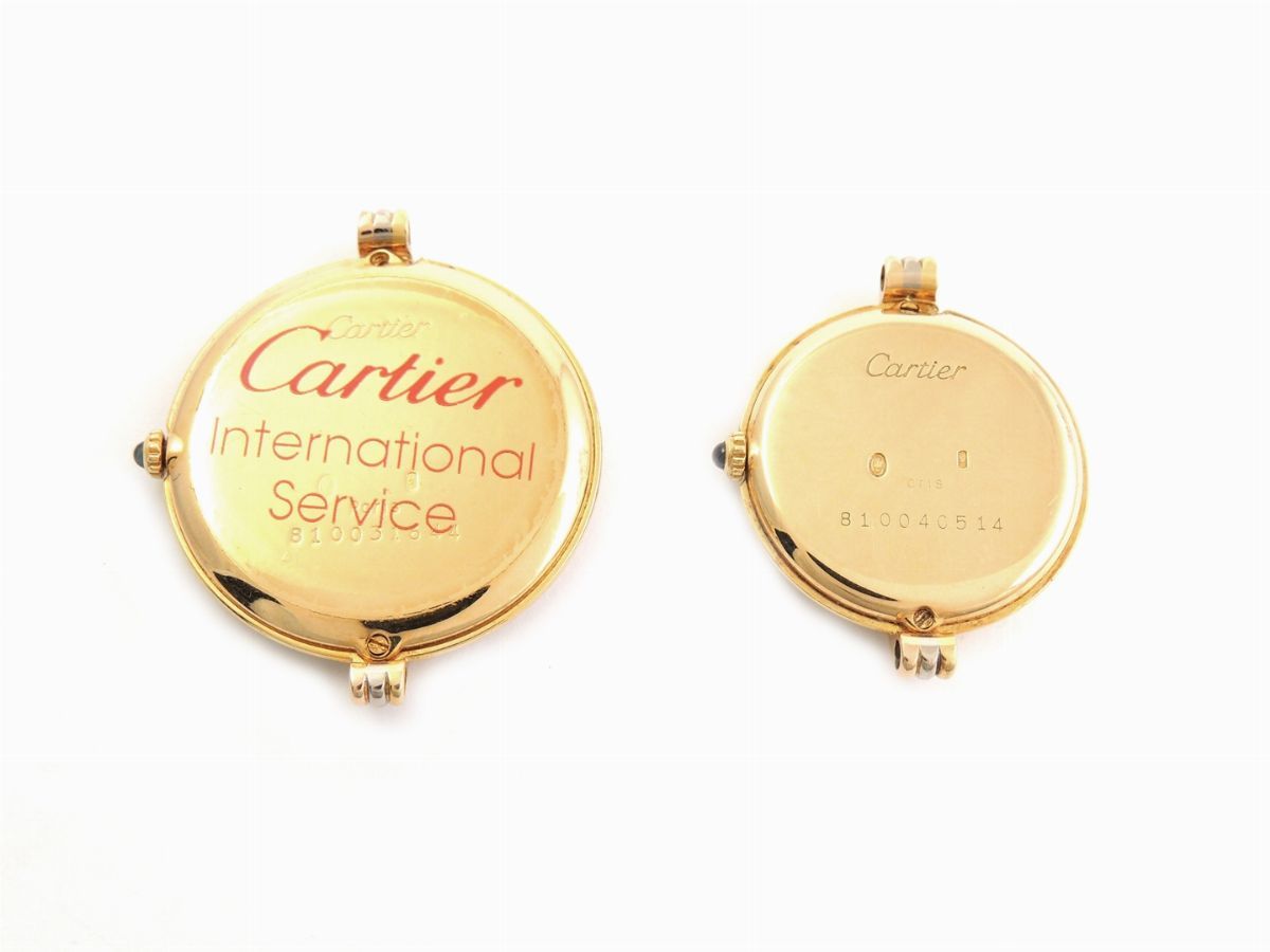 Coppia Orologi Cartier Uomo e Donna in Oro Giallo, Bianco e Rosa
