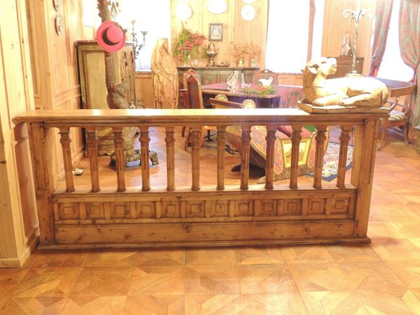 A tyrolean softwood balustrade