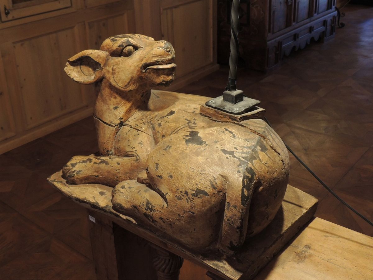 Coppia di Grandi Lumi in Legno Tenero e Ferro Battuto