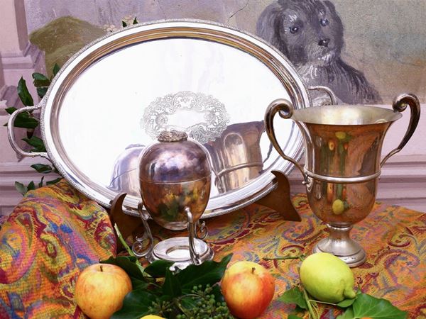 A silver plated table accessories lot  - Auction Furniture and Paintings from Palazzo al Bosco and from other private property - Maison Bibelot - Casa d'Aste Firenze - Milano