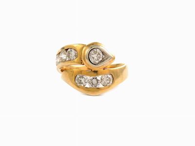 Anello Animalier in Oro Giallo con Diamanti