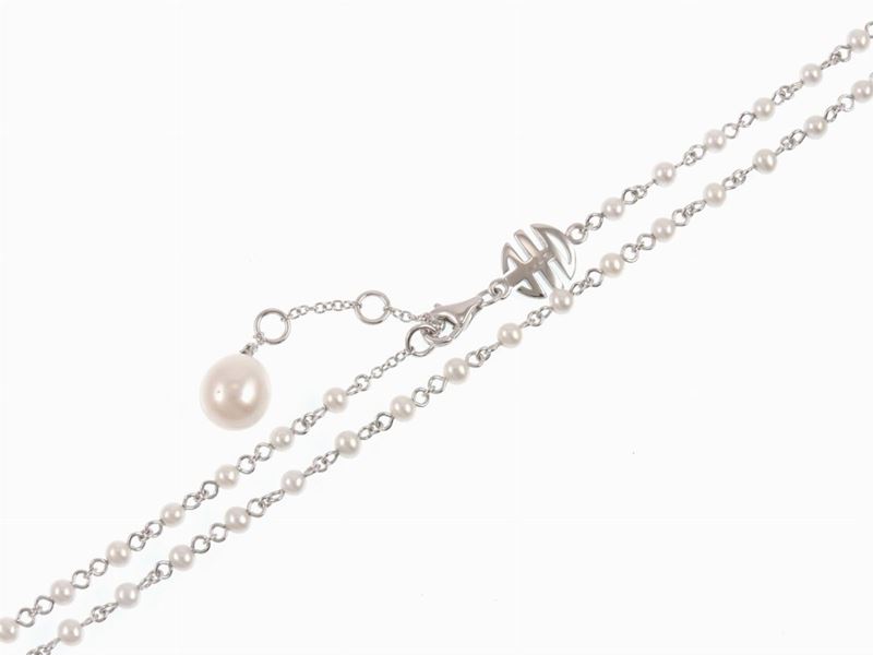 Collana Mimì di Mikimoto in Oro Bianco e Perle Coltivate