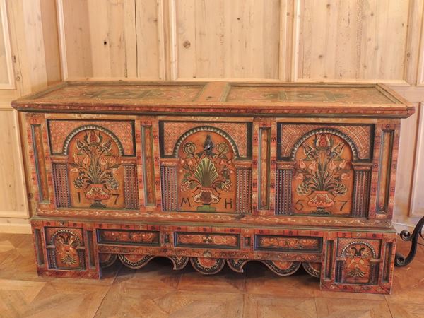 A tyrolean painted chest