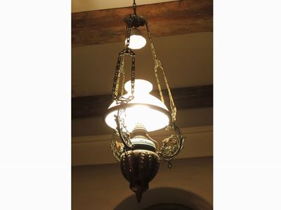 Lampadario Ad Olio in Ceramica