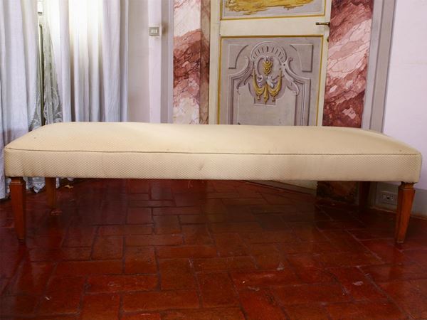 An upholstered walnut bench  - Auction Furniture and Paintings from Palazzo al Bosco and from other private property - Maison Bibelot - Casa d'Aste Firenze - Milano