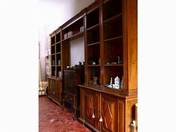 A large walnut bookcase