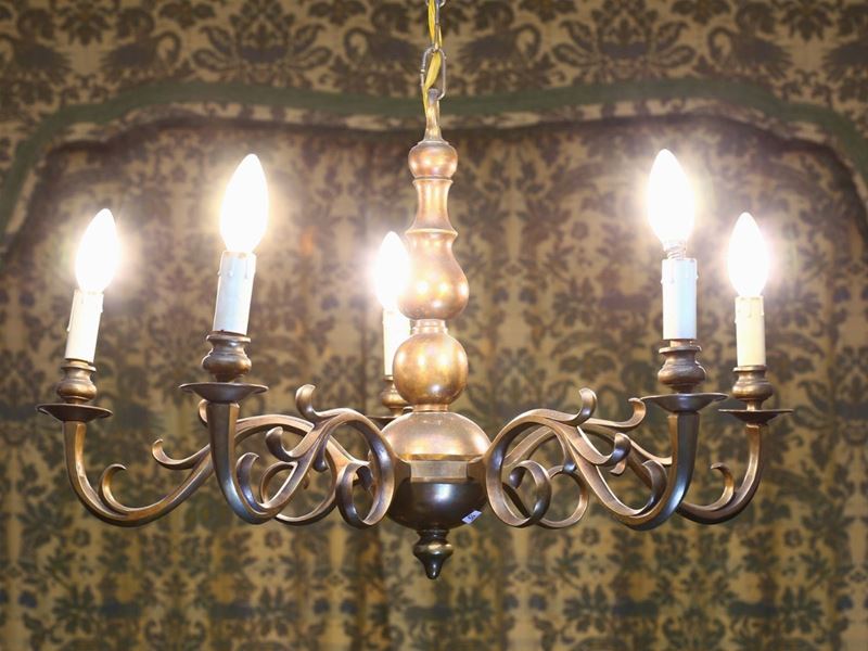 Lampadario in Bronzo