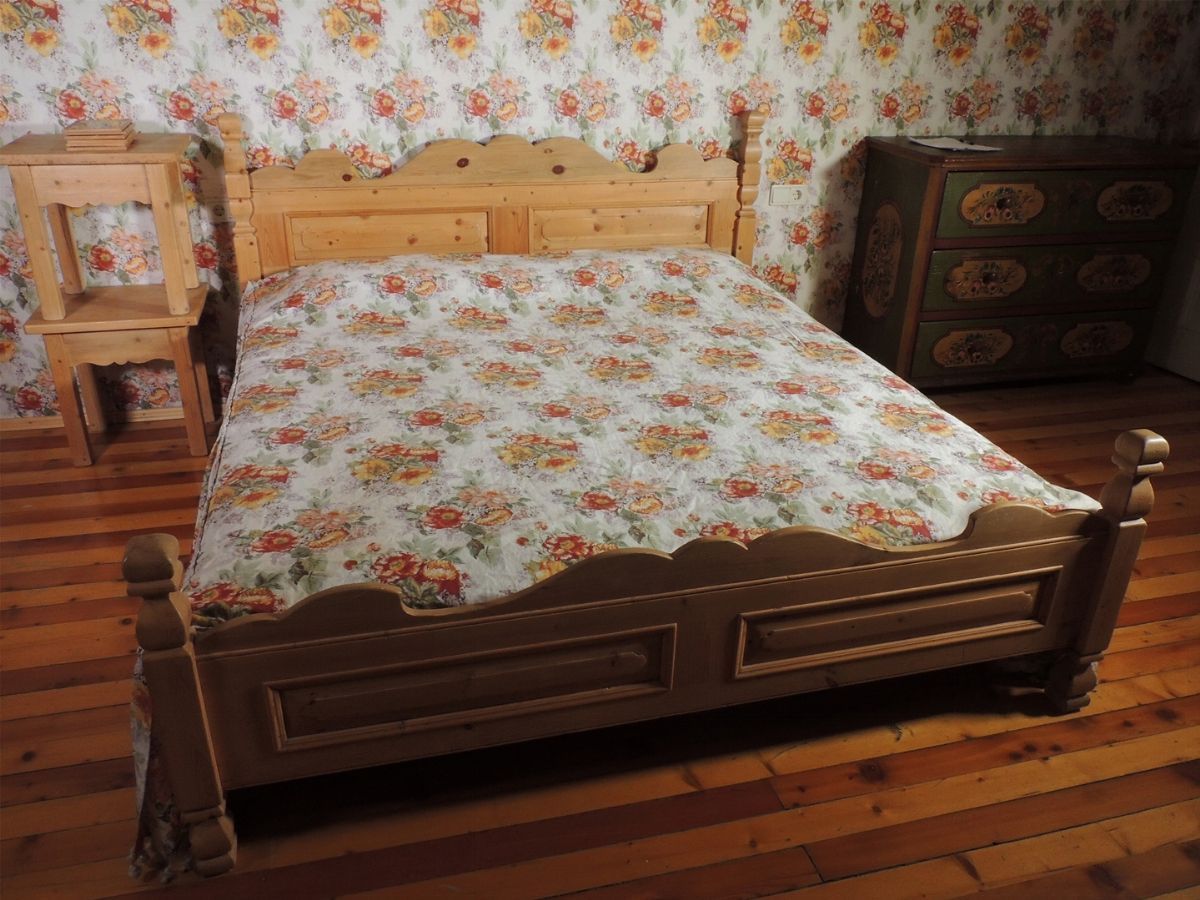 Letto Matrimoniale in Legno di Abete