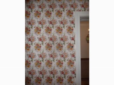 Tappezzeria per Camera da Letto in Tessuto Misto Lino a Fantasia Floreale