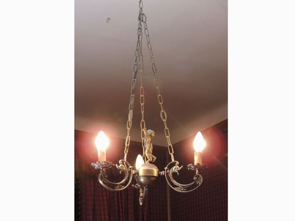 Two small metal chandelier