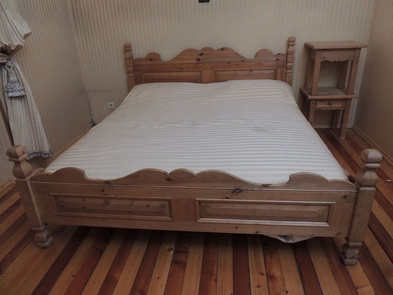 Letto Matrimoniale Tirolese a Barca in Legno Tenero