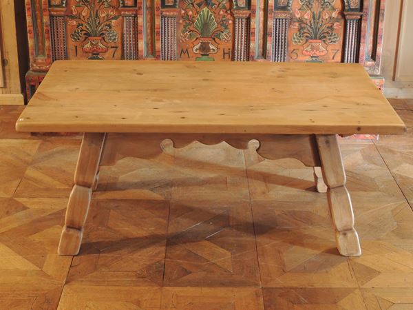 A Tyrolean fir wood coffee table