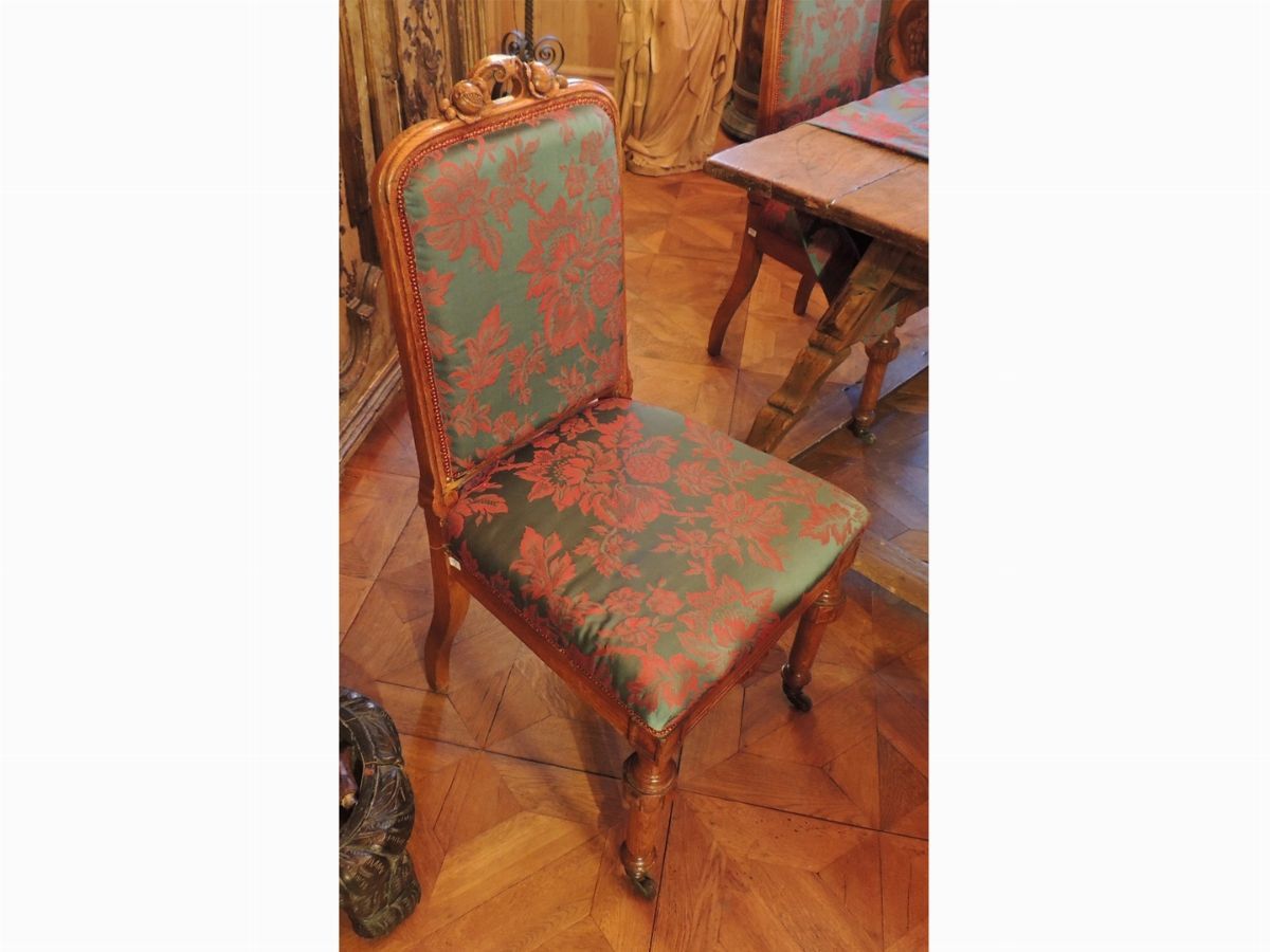Serie di Sei Sedie in Rovere