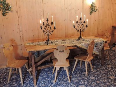 Tavolo Rustico Tirolese in Legno Tenero