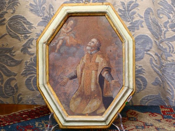 Seguace di Guido Reni del XVIII secolo - The Vision of Saint Philip Neri