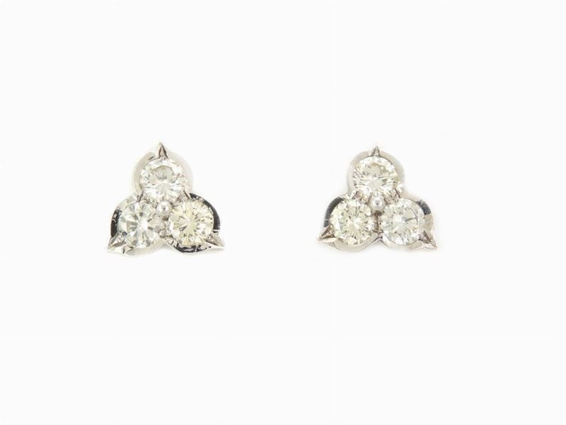 Orecchini in Oro Bianco e Diamanti
