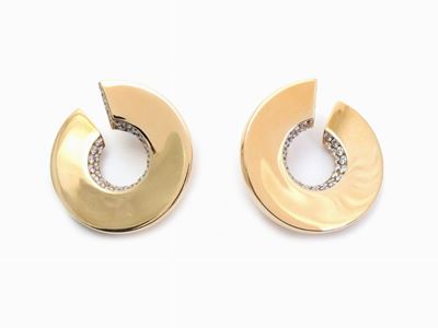 Demi Parure Anello e Orecchini in Oro Giallo e Diamanti