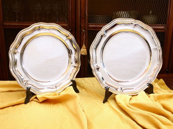 A pair of silver tray