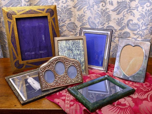 Lot of silver, metale and wooden photo frames  - Auction The florentine house of the soprano Marcella Tassi - Maison Bibelot - Casa d'Aste Firenze - Milano