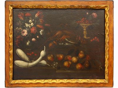 Nature Morte con Frutta Ortaggi e Fiori