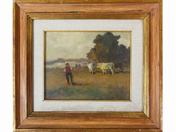 Carlo Domenici : Country landscape  ((1898-1981))  - Auction A florentine collection - Maison Bibelot - Casa d'Aste Firenze - Milano