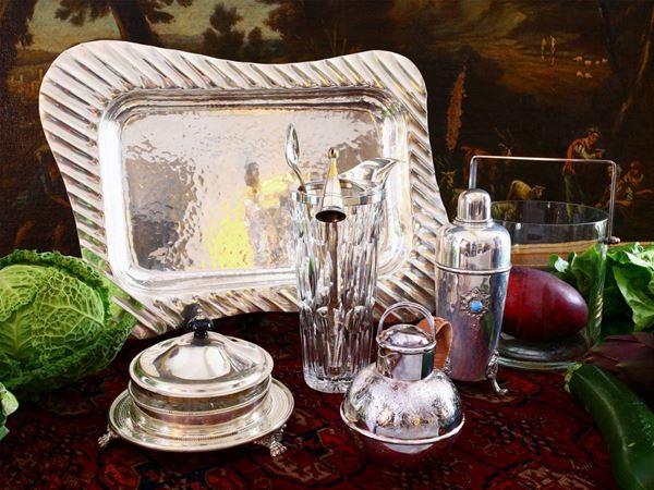 A lot of silver plated table accessories  - Auction Furniture and Paintings from Palazzo al Bosco and from other private property - Maison Bibelot - Casa d'Aste Firenze - Milano