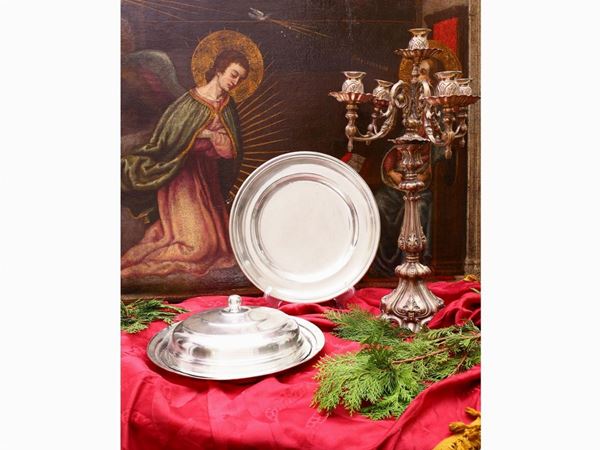 A silver plated table accessories  - Auction Furniture and Paintings from Palazzo al Bosco and from other private property - Maison Bibelot - Casa d'Aste Firenze - Milano