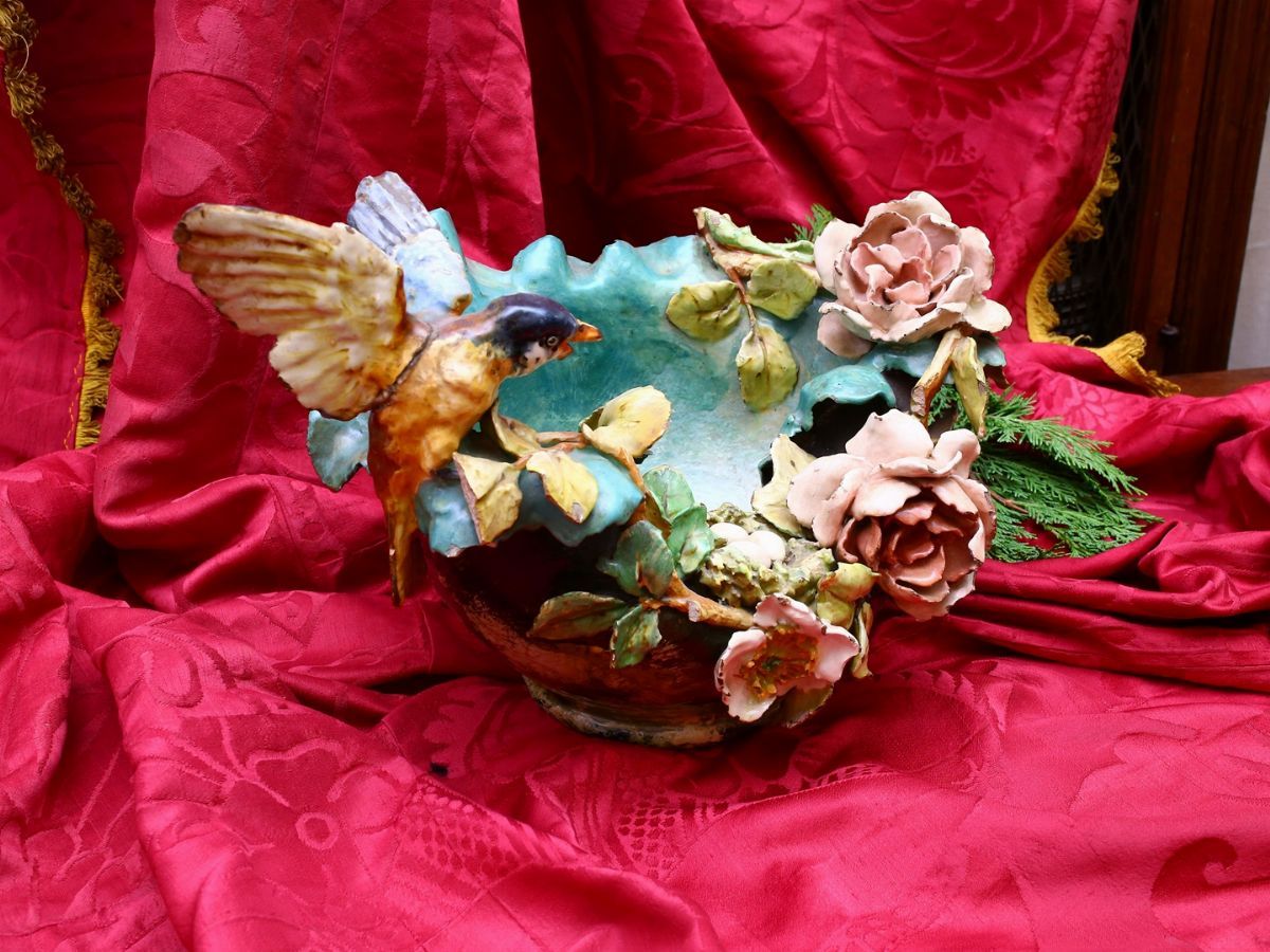 Grande Vaso in Terraccotta Smalata