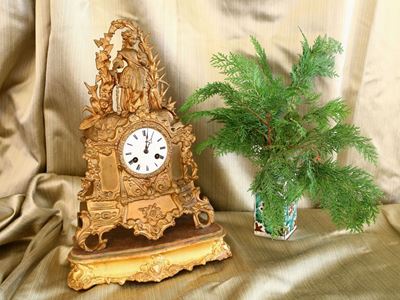 Orologio da Camino in Antimonio