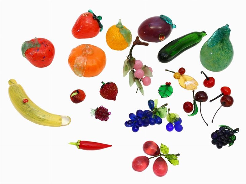 Assortimento di Frutti in Vetro Soffiato di Murano
