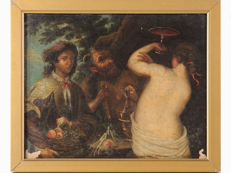 Scuola Fiamminga del XVII/XVIII Secolo - Scena di Baccanale