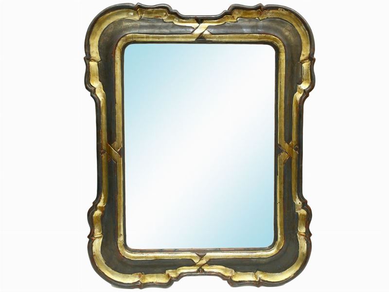 Specchiera con Cornice in Legno Argentato e Dorato