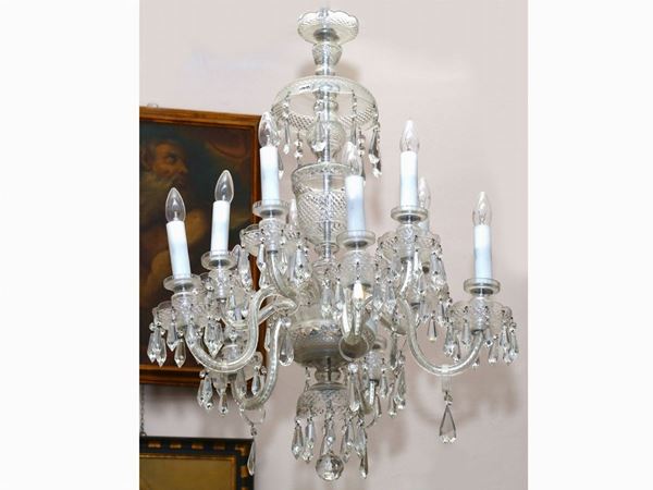 A crystal chandelier