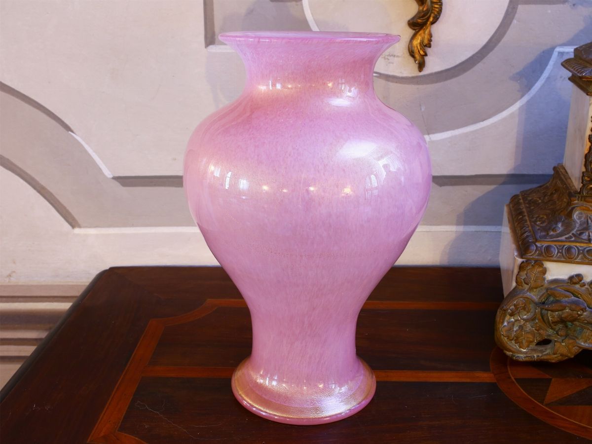 Coppia di Vasi in Vetro Soffiato di Murano
