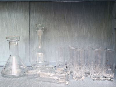Serie di Dodici Bicchieri da Long-drink in Vetro