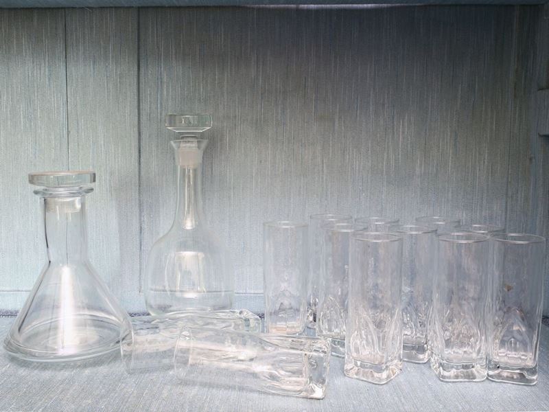 Serie di Dodici Bicchieri da Long-drink in Vetro
