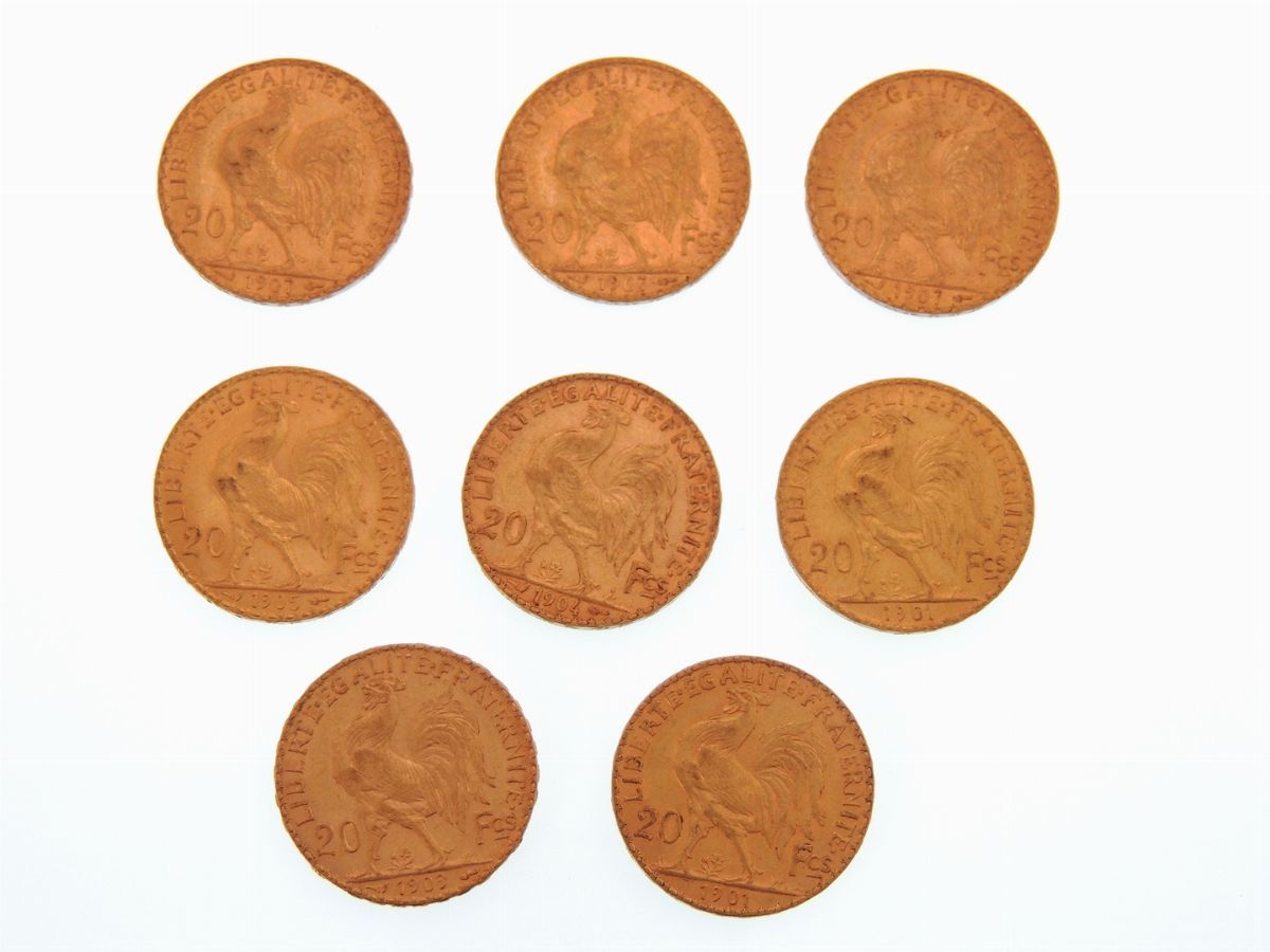 Otto Monete da 20 Franchi
