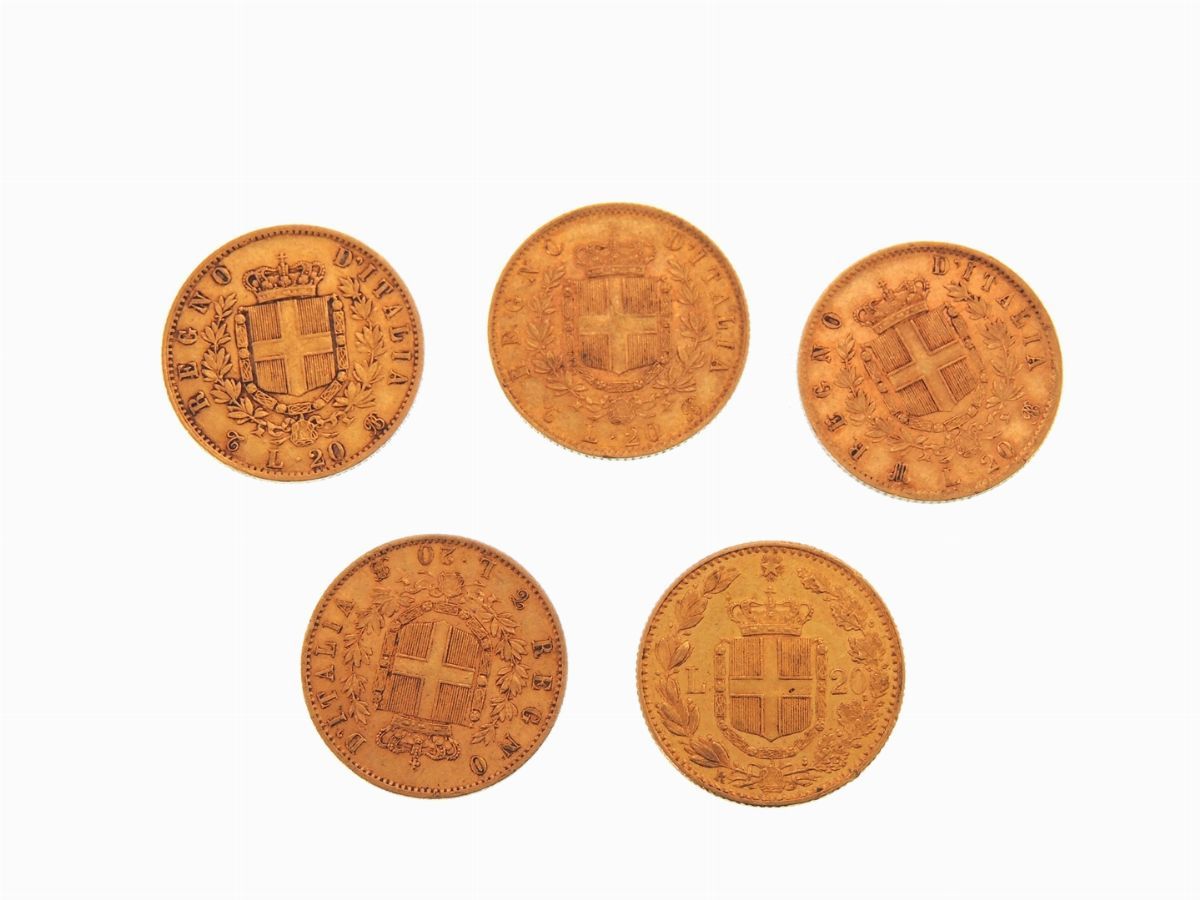 Cinque Monete da 20 Lire