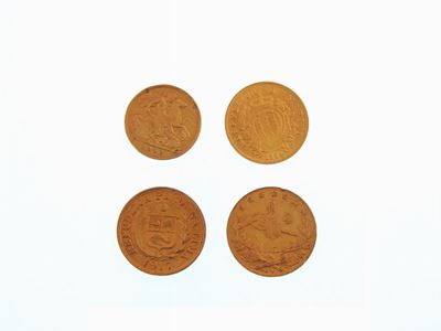 Quattro Monete di Vari Stati