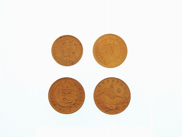 Quattro monete di vari stati