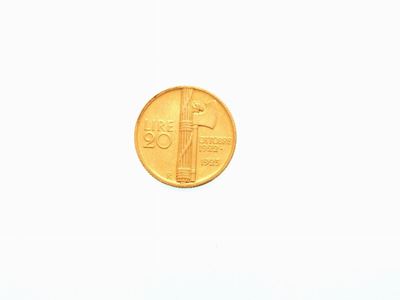 Una Moneta 20 Lire "fascetto", Vittorio Emanuele III (1900-1943)
