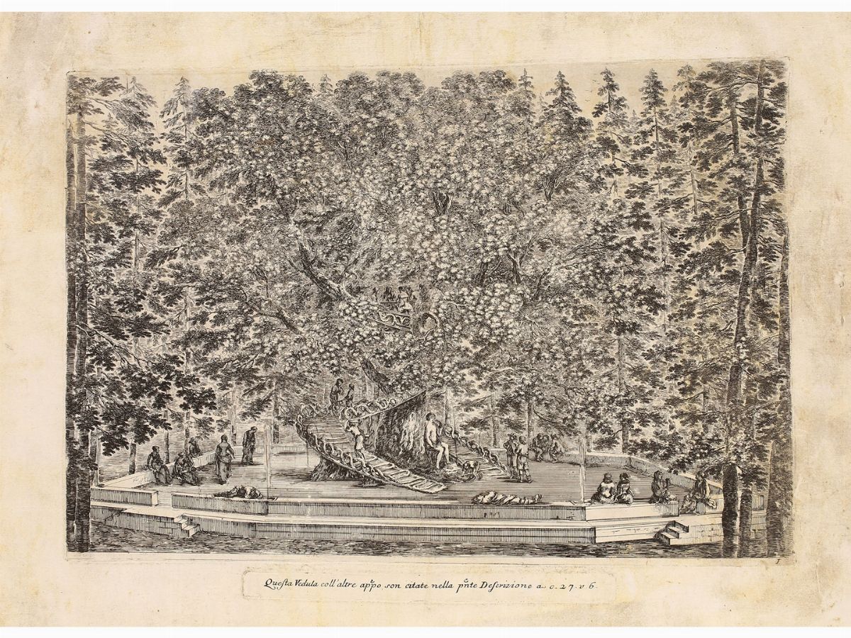 Stefano della Bella - Vedute della Villa di Pratolino